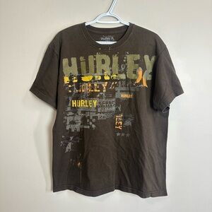 Hurley Size L Dark Brown Graphic Tee